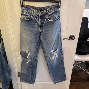 Vintage Levi's 550 Straight Leg Jeans - Professionally Altered & Hemmed w/ Rips